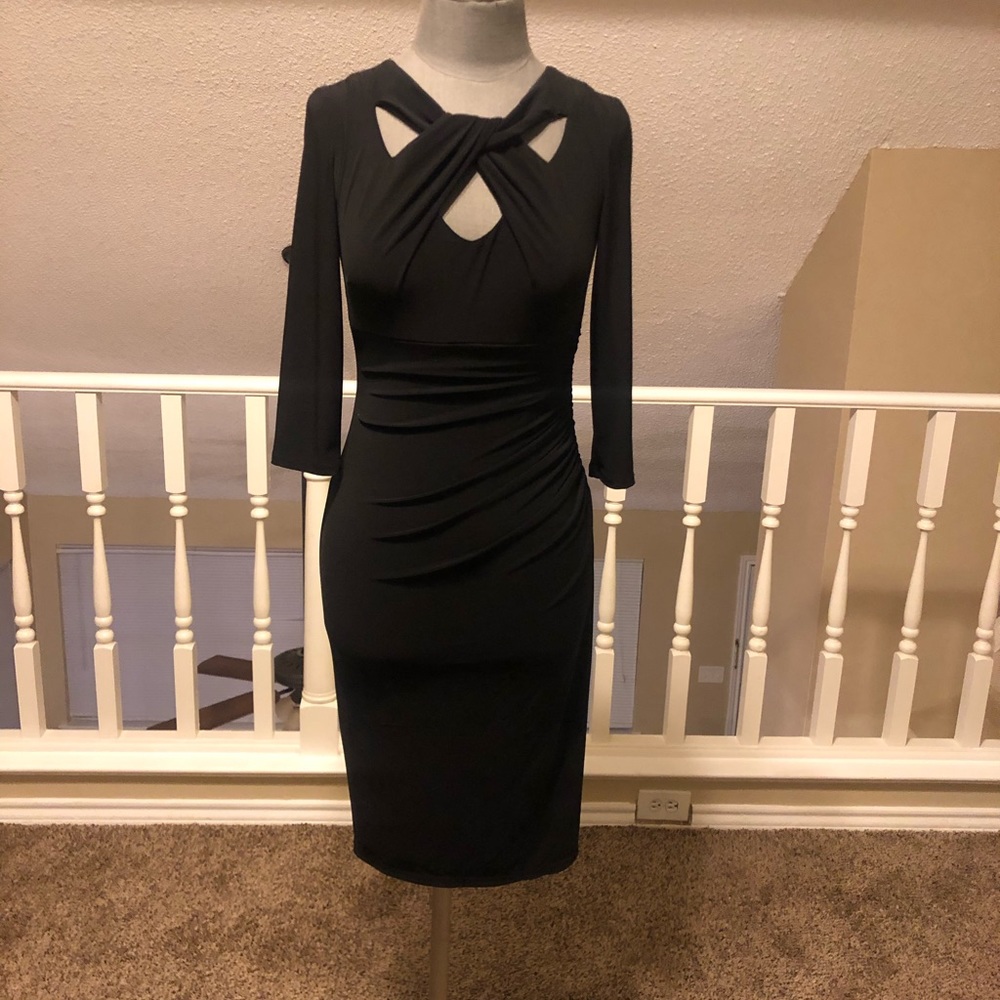 Black Cutout Sheath dress
